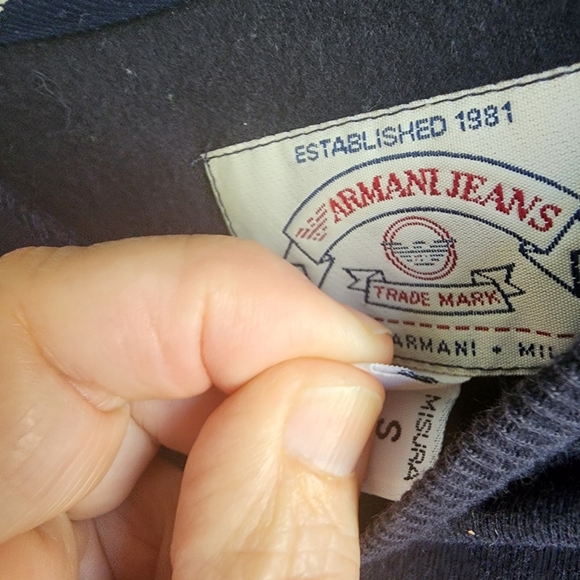Armani jeans long-sleeve tshirt Black Sz Small - Picture 4 of 7